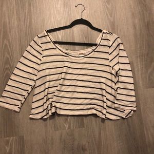 3/4 sleep striped shirt